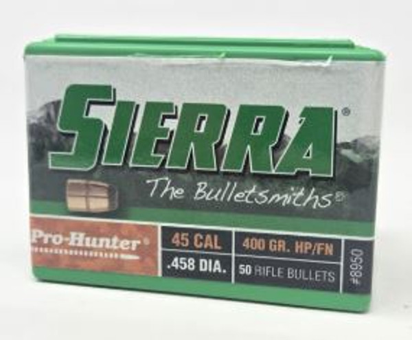 Sierra Pro Hntr 45 Cal .458 400 gr JHP Bullet 8950-092763089507 Sierra Pro Hntr 45 Cal .458 400 gr JHP Bullet 8950-092763089507