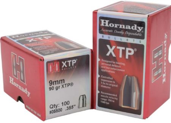 Hornady 9mm .355 90 Gr XTP Bullet 35500-090255235500 Hornady 9mm .355 90 Gr XTP Bullet 35500-090255235500