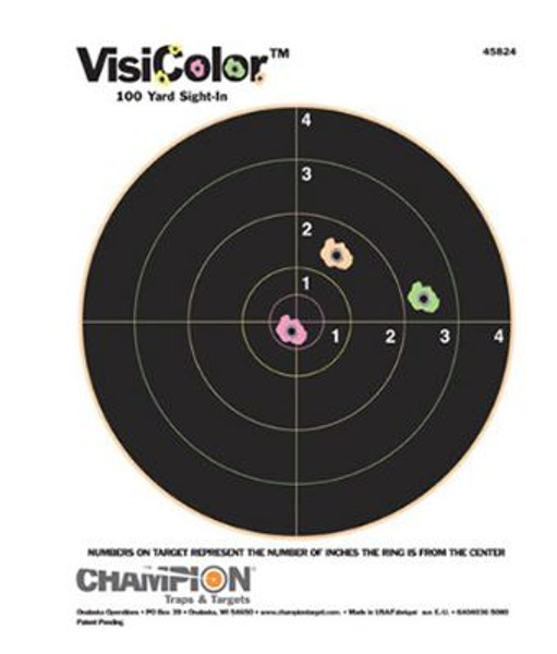 Champion VisiColor Hanging Tgt 8" 10pk 45824-076683458247 Champion VisiColor Hanging Tgt 8" 10pk 45824-076683458247