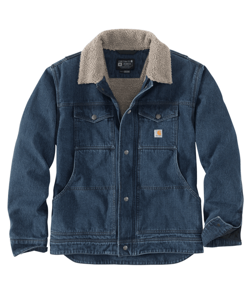 Relaxed Fit Denim Sherpa-Lined Jacket - 2 Warmer Rating
