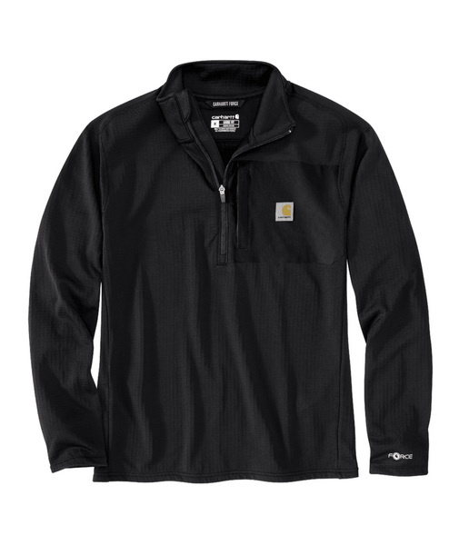 Carhartt Force® Relaxed Fit Mock Neck Half-Zip Fleece-Lined Shirt