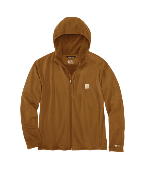 Carhartt Force® Relaxed Fit Full-Zip Long Sleeve Hooded Fleece-Lined Shirt