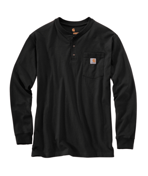 Dearborn Loose Long Sleeve Henley T-Shirt