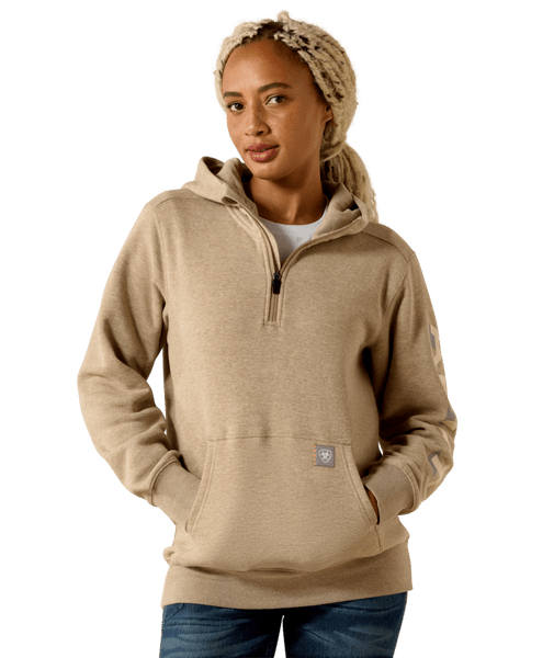 Rebar Lightweight Logo 1/2 Zip Hoodie