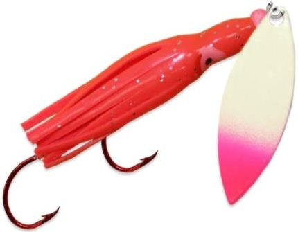 Pee Wee Spinner Hoochie Hot Pink Glow 2