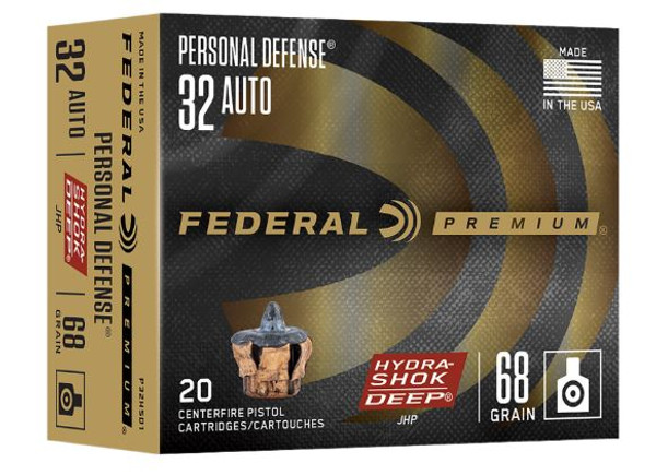 Federal 32 Auto 68Gr Ammo P32HSD1-604544678024