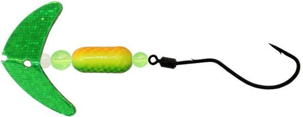 SB Spindrift Walleye 1 Grn Spkl/Chrt Org Grn Scl/F