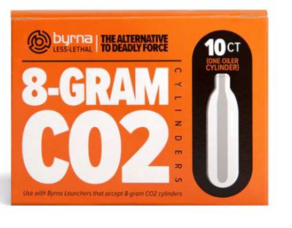 Byrna 8 Gram CO2 Cartridges Oiler 10 Pack CO2310-810042110656