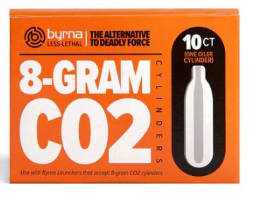 Byrna 8 Gram CO2 Cartridges Oiler 10 Pack CO2310-810042110656