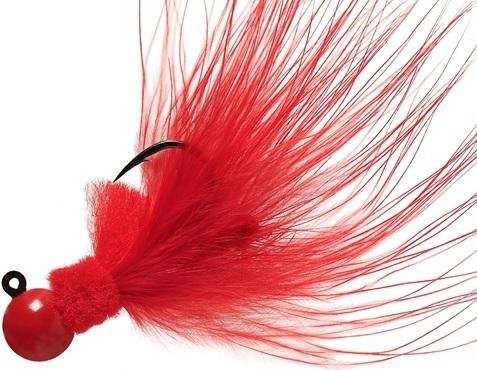 Aerojig Marabou 1/4OZ, Red/Red/R