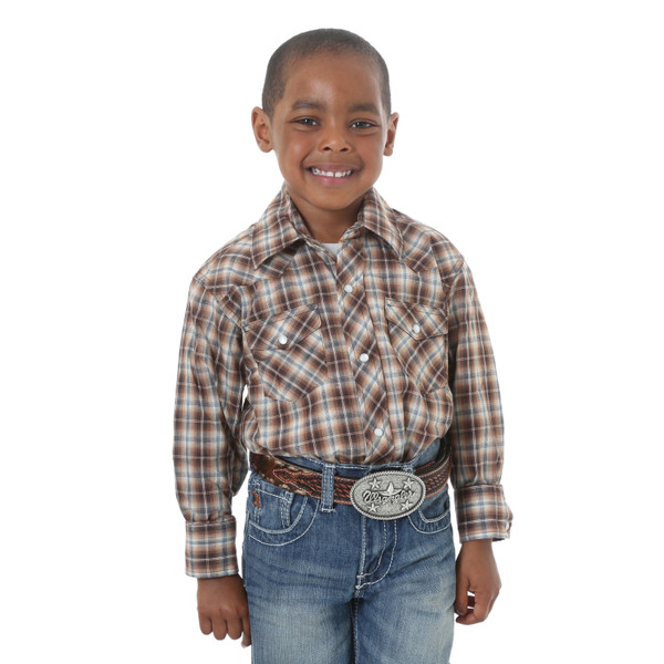 Long Sleeve Dress Western Plaid Shirts - Assorted