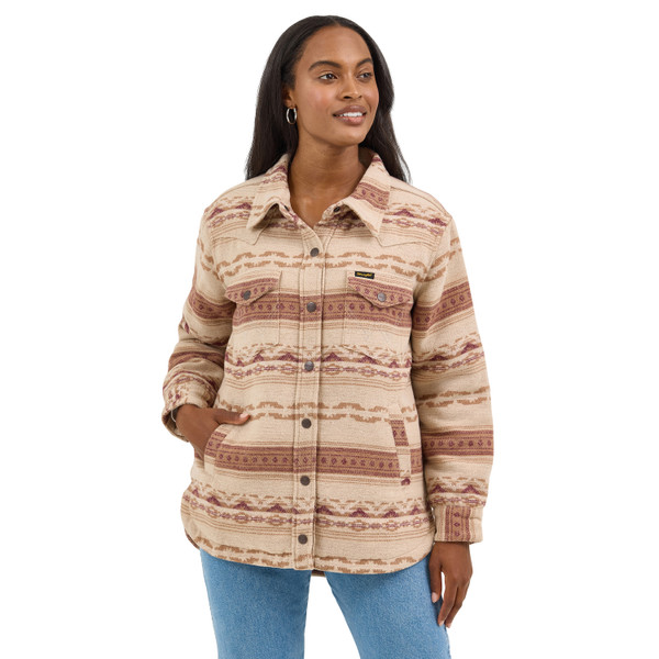 Wrangler Retro® Quilt Lined Jacquard Shacket