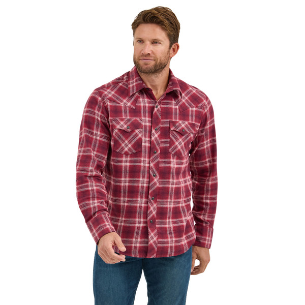 Wrangler Retro® Long Sleeve Flannel Shirt - Modern Fit