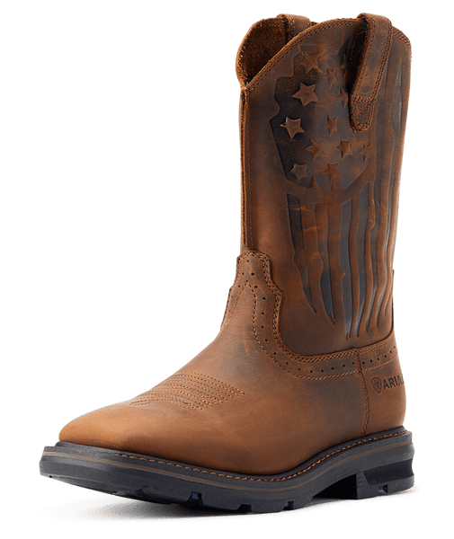 Sierra Shock Shield Patriot Wide Square Toe Work Boot