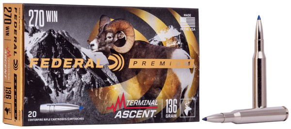 Federal Terminal Ascent, 270 Win, 136 Grain, Terminal Ascent - 20 Rounds
