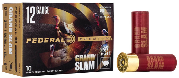 Federal Grand Slam, 12 Gauge, 5 Shot, 3 in, 1 3/4 oz - 10 Rounds