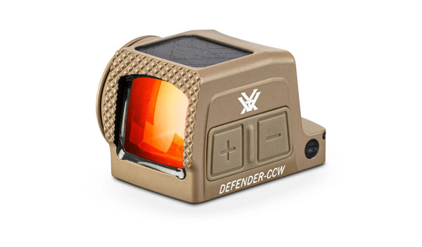 Vortex Defender-CCW Enclosed Solar Micro Red Dot - Multi-Reticle, Tan