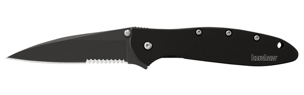 Kershaw Leek - Black, Serrated