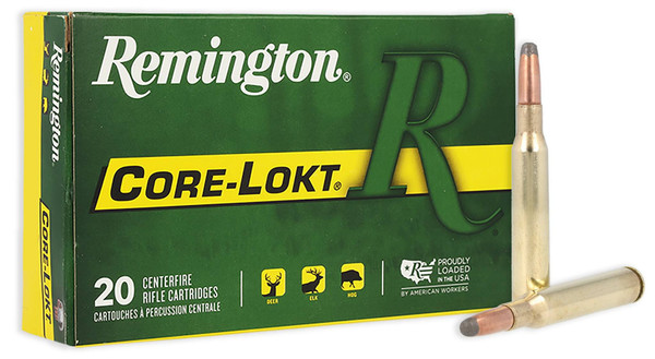 Remington Core-Lokt, 280 Rem, 165 Grain, Core-Lokt Soft Point, 2820 fps - 20 Rounds