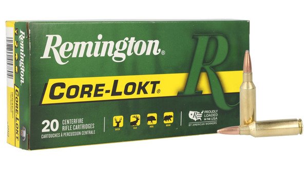 Remington Core-Lokt, 7mm Rem SAUM, 150 Grain, Pointed Soft Point Core Lokt, 3110 fps - 20 Rounds