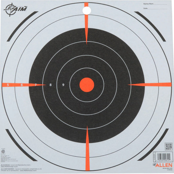Allen Bullseye 12" Paper Shooting Targets - Black, 13-Pack