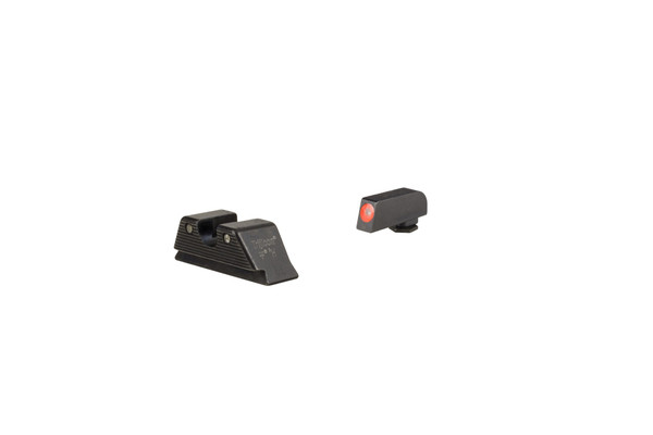 Trijicon HD Night Sights - Glock Standard Frames (MOS) - Front: Orange Outline / Green Tritium, Rear: Black Outline / Green Tritium
