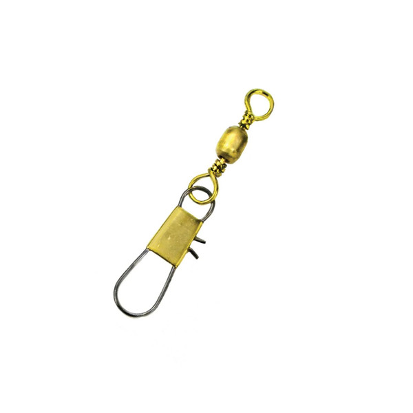 Eagle Claw Barrel Swivel with Interlock Snap - Brass, 12, Standard
