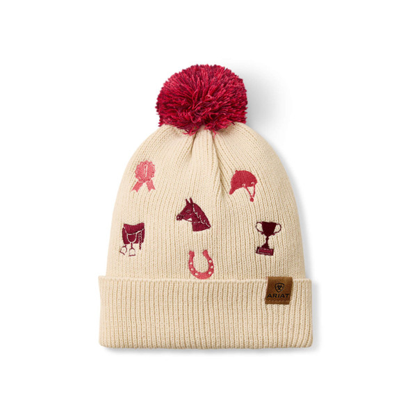 Ariat Kids' Arlo Beanie - Natural Patchwork