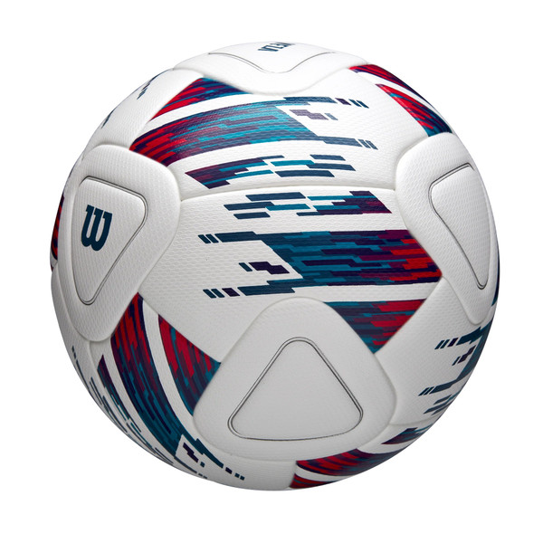 Wilson NCAA Veza Match Soccer Ball - White / Blue / Purple, 5, Deflated Bulk