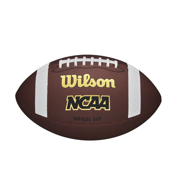 Wilson NCAA Composite Football - Brown, Official, Deflated Bulk