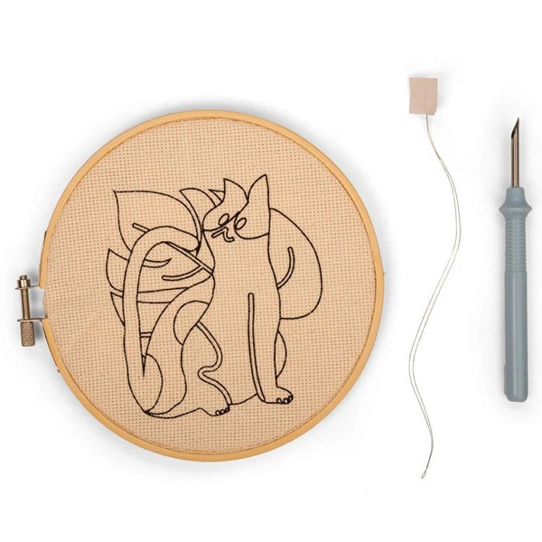 Kikkerland Cat Punch Needle Kit