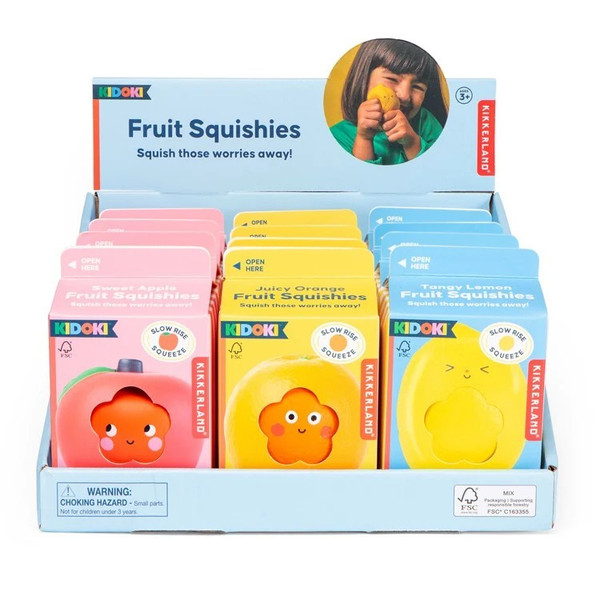 Kikkerland Kidoki Fruit Squishies