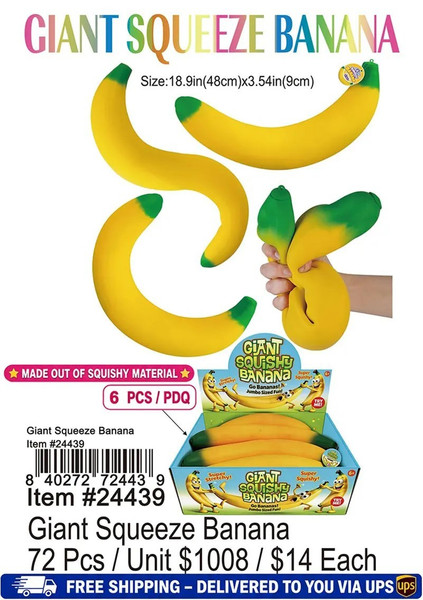 Puka Creations Giant Squeeze Banana