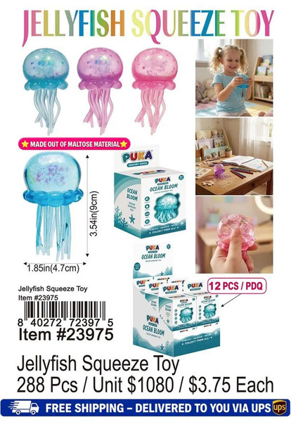 Puka Creations Jellyfish Squeeze Toy