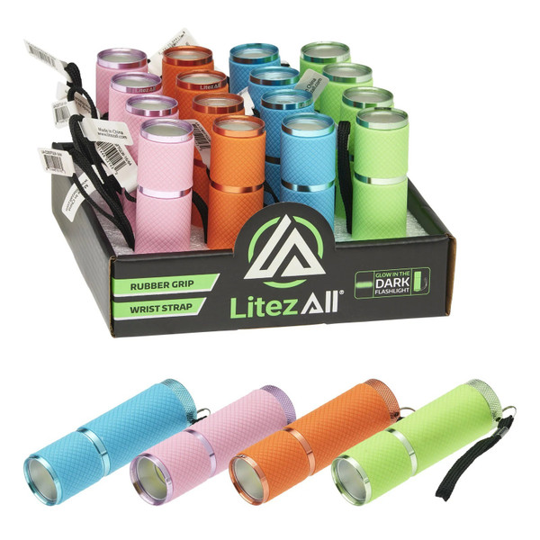 LitezAll Glow In the Dark LED Pocket Flashlight with COB LED