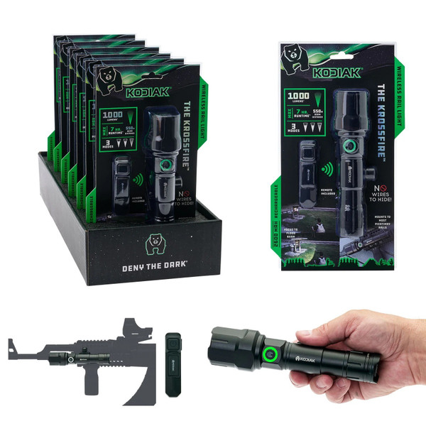 Litezall Kodiak Krossfire Rechargeable 1000 Lumen Tactical Flashlight with Remote