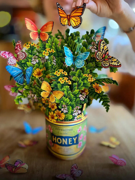 Fresh Cut Paper Butterflies and Buttercups