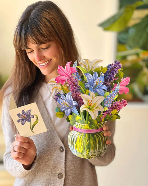 Fresh Cut Paper Lilies & Lupines