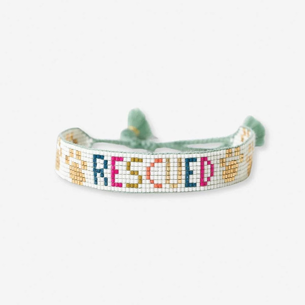 ink+alloy Gabby "Rescued" Adjustable Beaded Bracelet Ivory