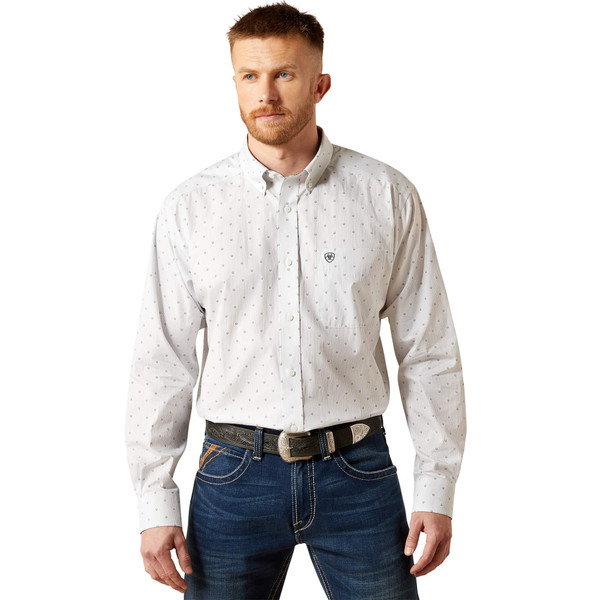 Ariat Men's Wrinkle Free Avery Classic Fit Shirt - Grey