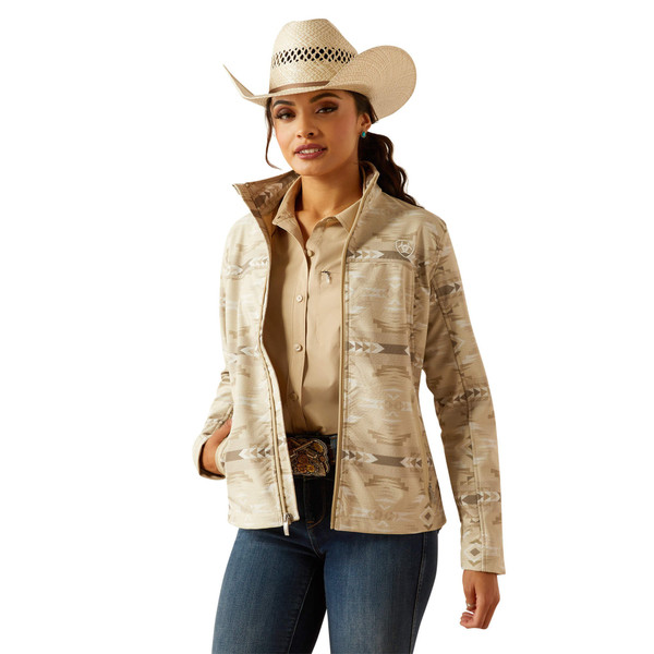 Ariat Women's New Team Softshell Print Jacket - Sandstone Southwest Print
