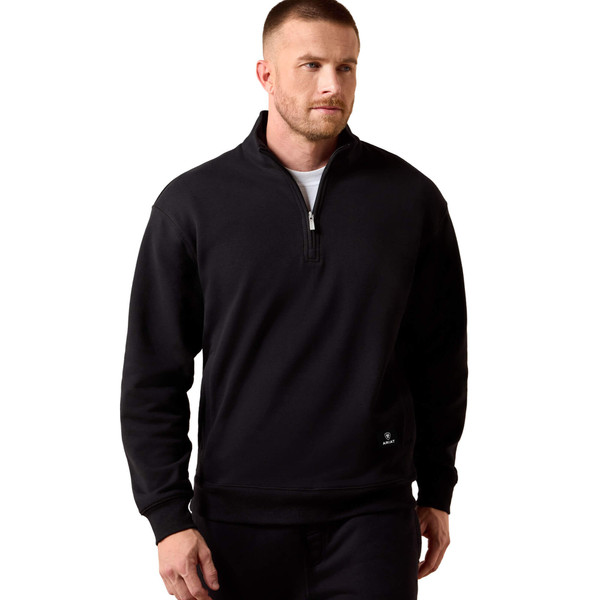 Ariat Men's Core 1/4 Zip Sweatshirt - Quiet Grey Heather