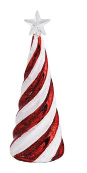 SM CANDY CANE GLASS TREE-198981019026