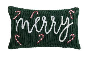 GREEN XMAS CHUNKY KNIT PILLOW-198981023788