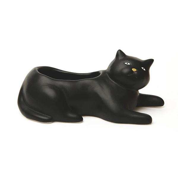 Kikkerland Cosmo The Black Cat Planter