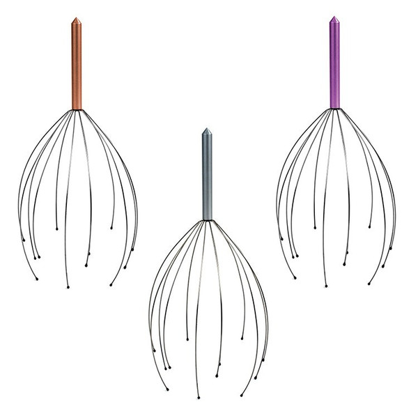 Kikkerland Head Massager Chrome Assorted