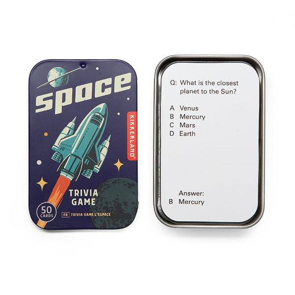 Kikkerland Space Trivia Tin
