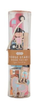 WOOD HORSE TOY SET-718540905654