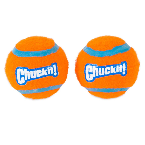 Petmate Chuckit! Tennis Balls for Dogs - ORANGE/BLUE / MEDIUM 2-PK