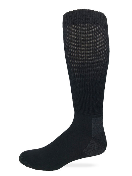 Carolina Ultimate Men's Non-Binding Merino Wool Blend Crew Socks 1 Pair - Black